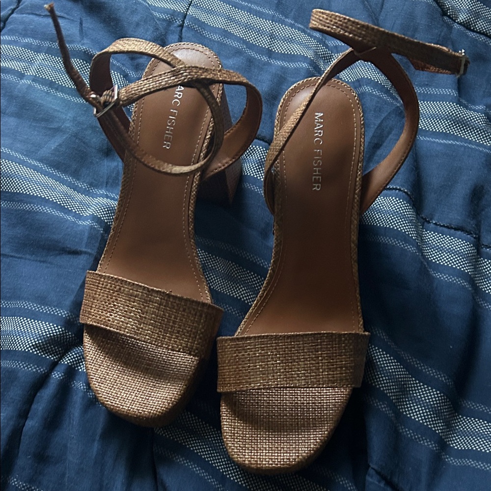 Marc Fisher Women's Brown Textured Heels